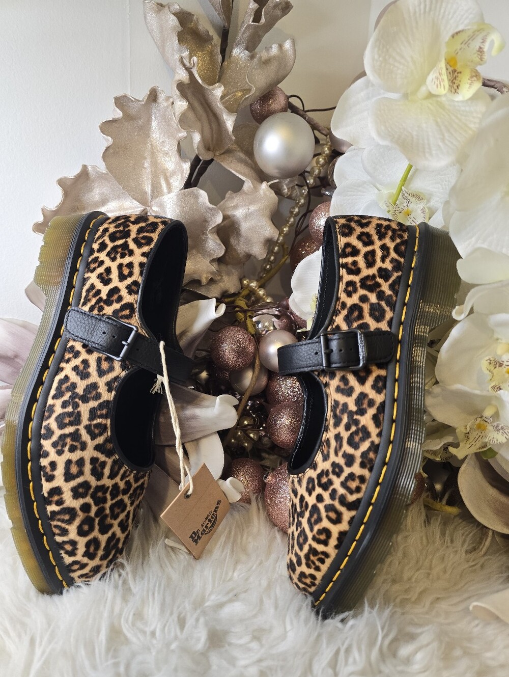 Dr martens ELPHIE LEOPARDS MARY JANE  women SHOES size7 new